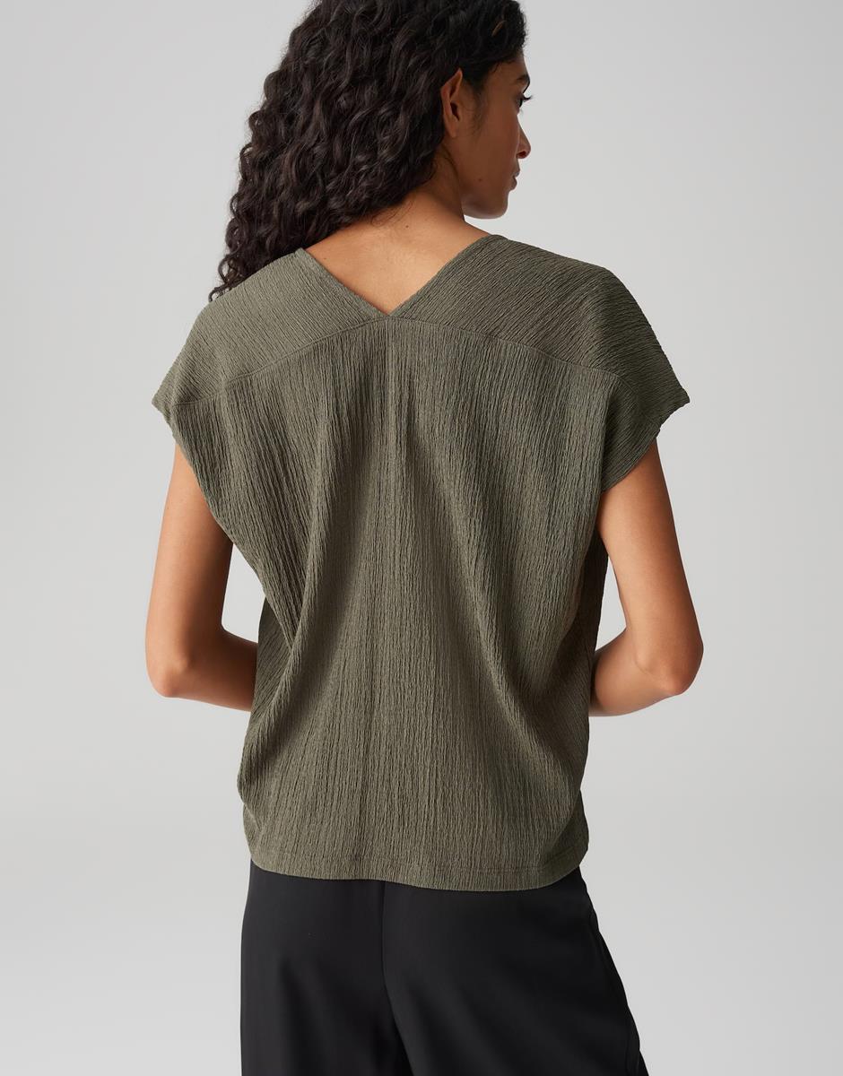 OPUS T-Shirt Sirukus Structure Groen 3