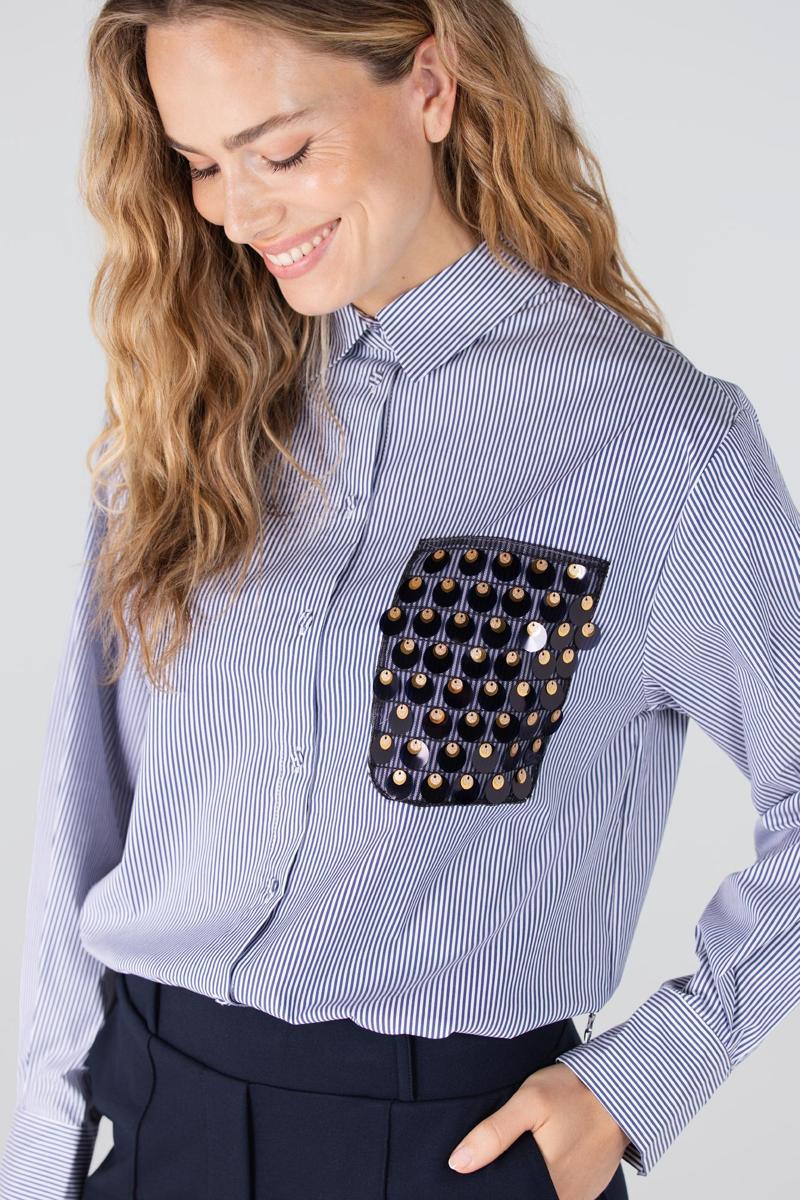 Jansen Amsterdam Blouse Goldie Blauw 4