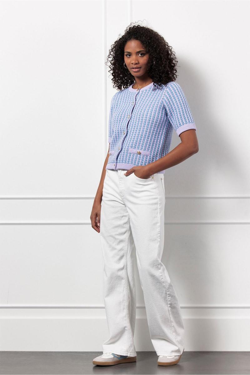 Studio Anneloes Studio Anneloes Vest Chance cardigan Paars 2