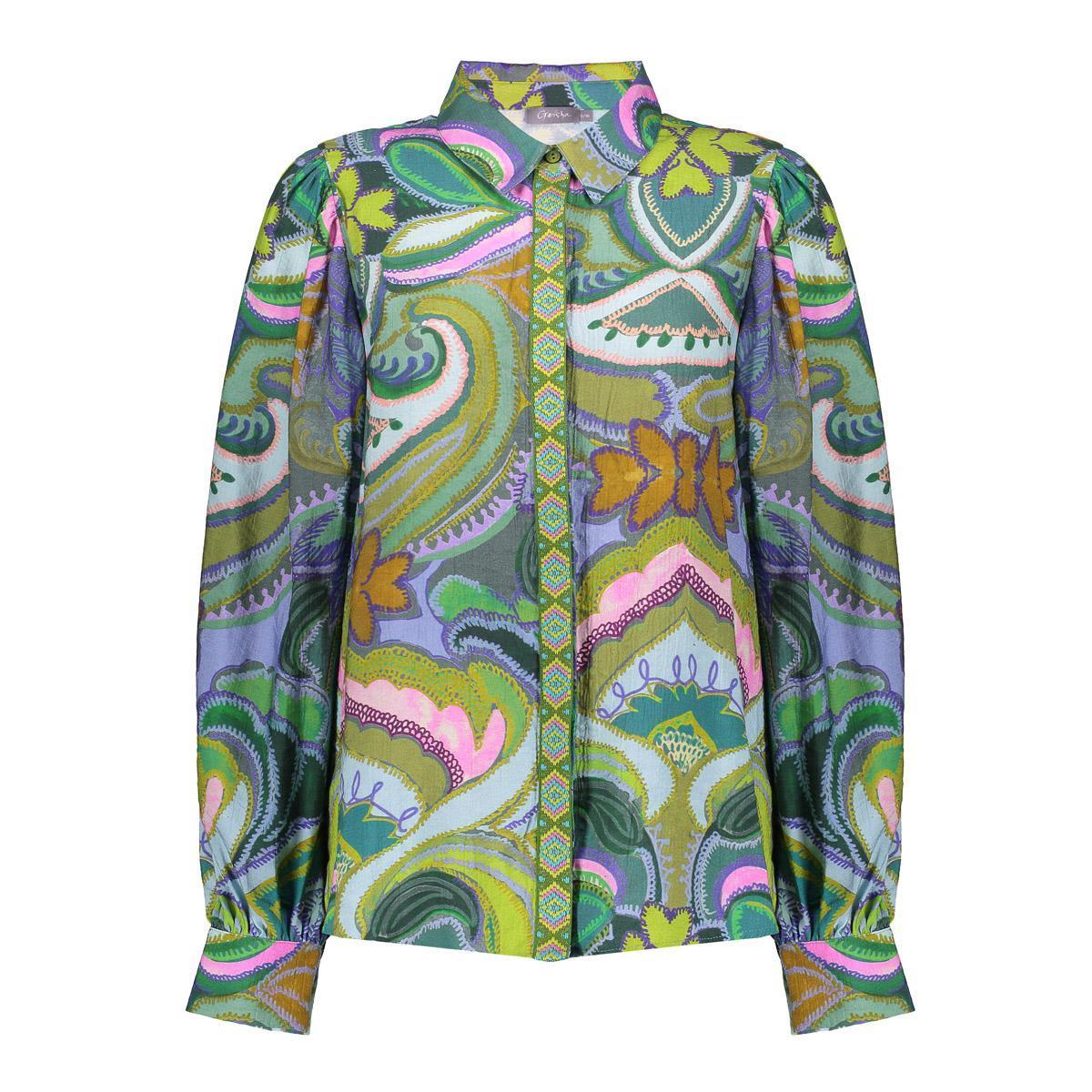 Geisha Geisha Blouse 53227-20 Groen 2