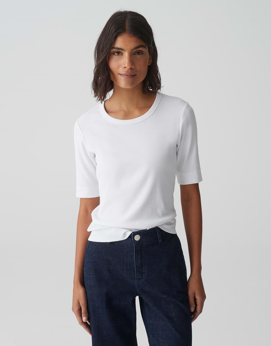 OPUS OPUS T-Shirt Sustafa Wit 1