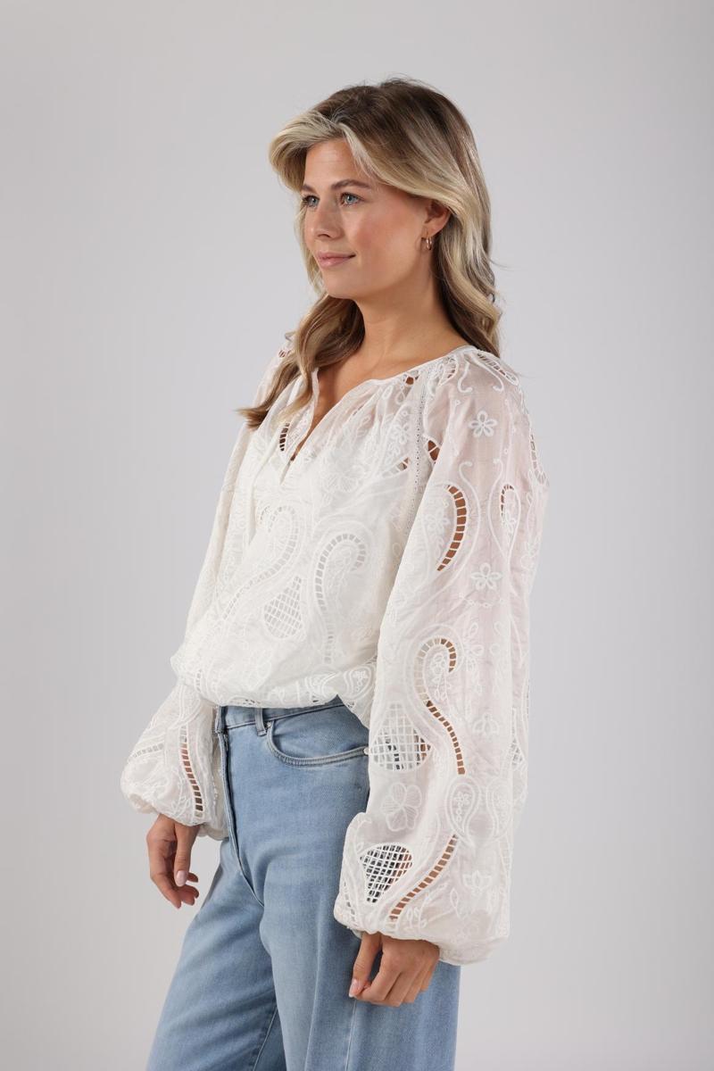NUKUS NUKUS Blouse NKS01024 Wolwit 4