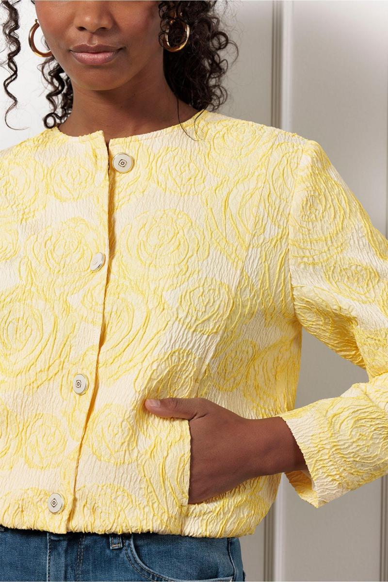 Studio Anneloes Studio Anneloes Blazer Wies jacquard jac Geel  4