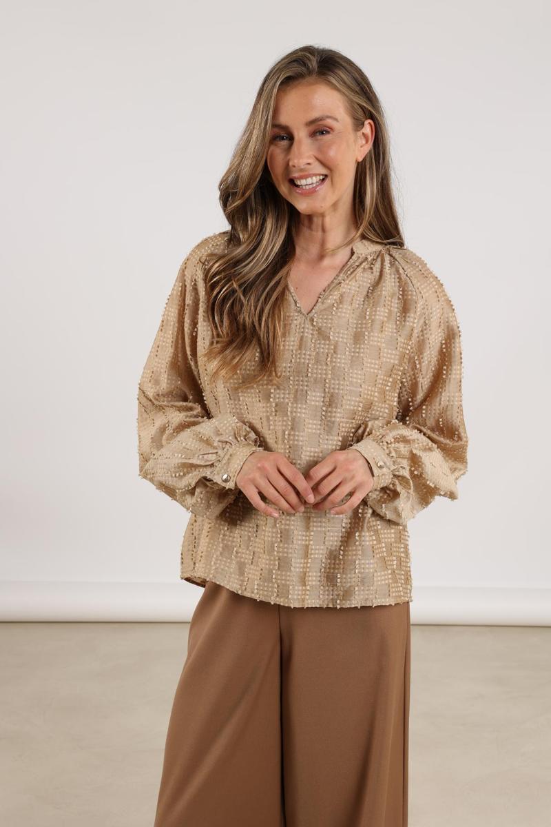 NUKUS Blouse NKF02019 Bruin 1