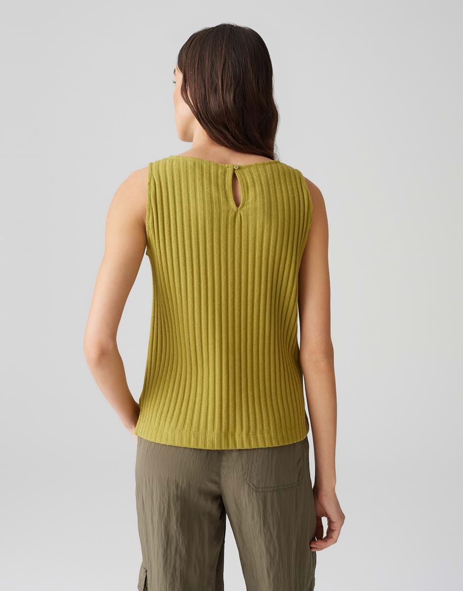 OPUS T-Shirt Ipoma Slit Groen 3