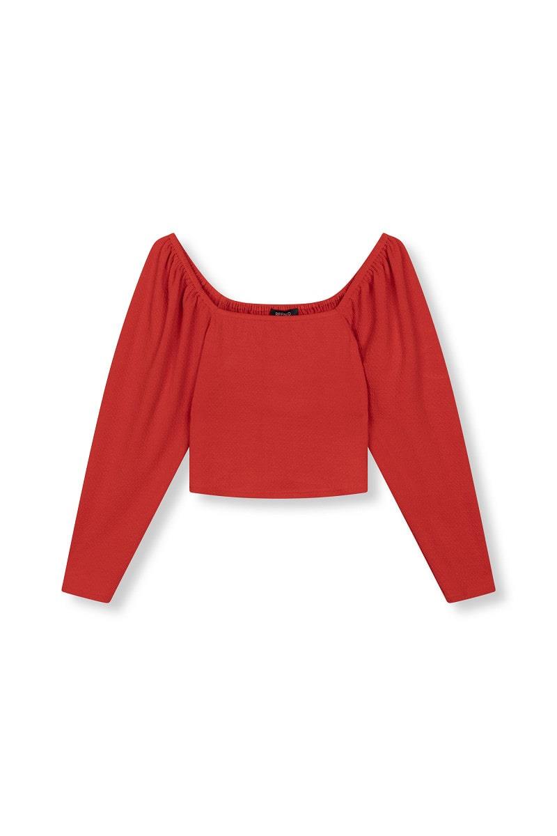 Refined Department Refined Department Blouse Cherry Rood 2