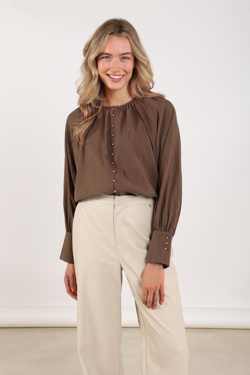 NUKUS Blouse NKF02014 Bruin 1