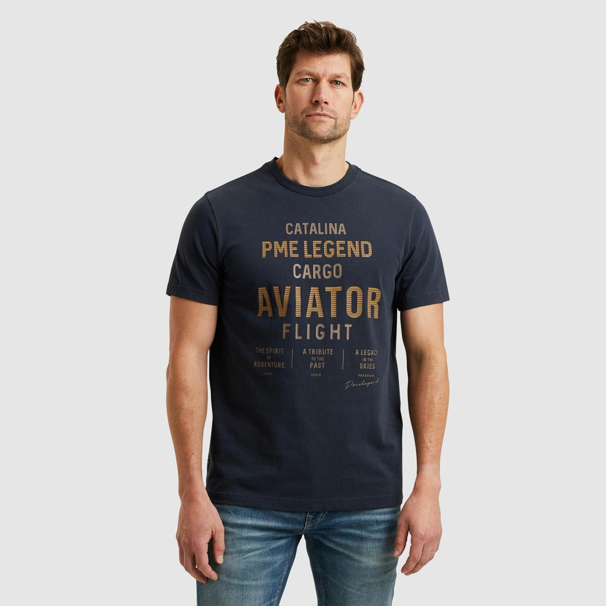 PME Legend PME Legend T-Shirt PTSS2503564 Blauw 3