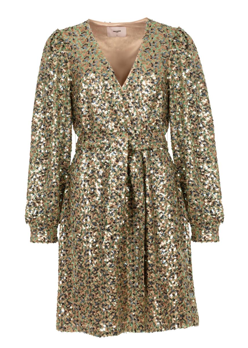 Freebird Jurk Dieke Ls F-Jer-Se Goud 1