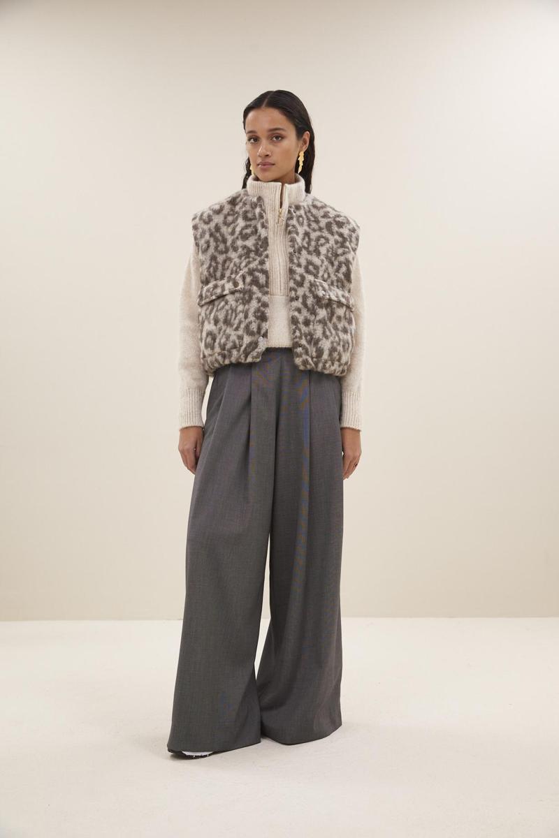 By-Bar Gilet Maggie Leo Sleeve Bruin 2