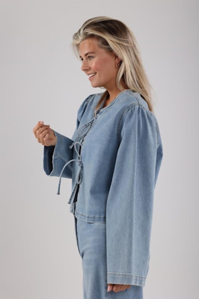 NUKUS NUKUS Blouse Bowy Blauw 5
