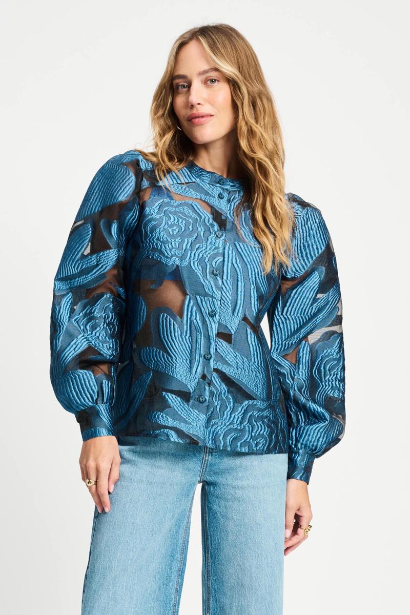 POM Amsterdam Blouse SP9343 Blauw 2
